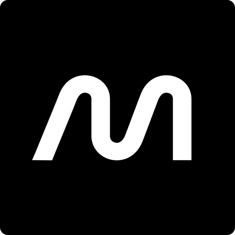 IMSERV White M logo on black square