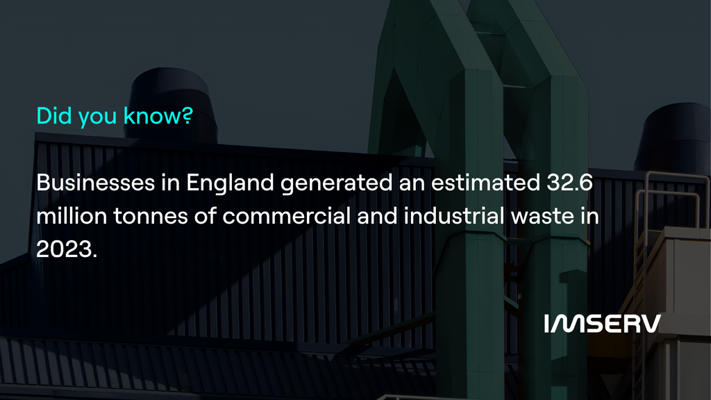 Businesses in england generated an estimated 32. 6 million tonnes of commercial and industrial waste in 2023.